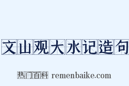 文山观大水记造句是什么意思的图片